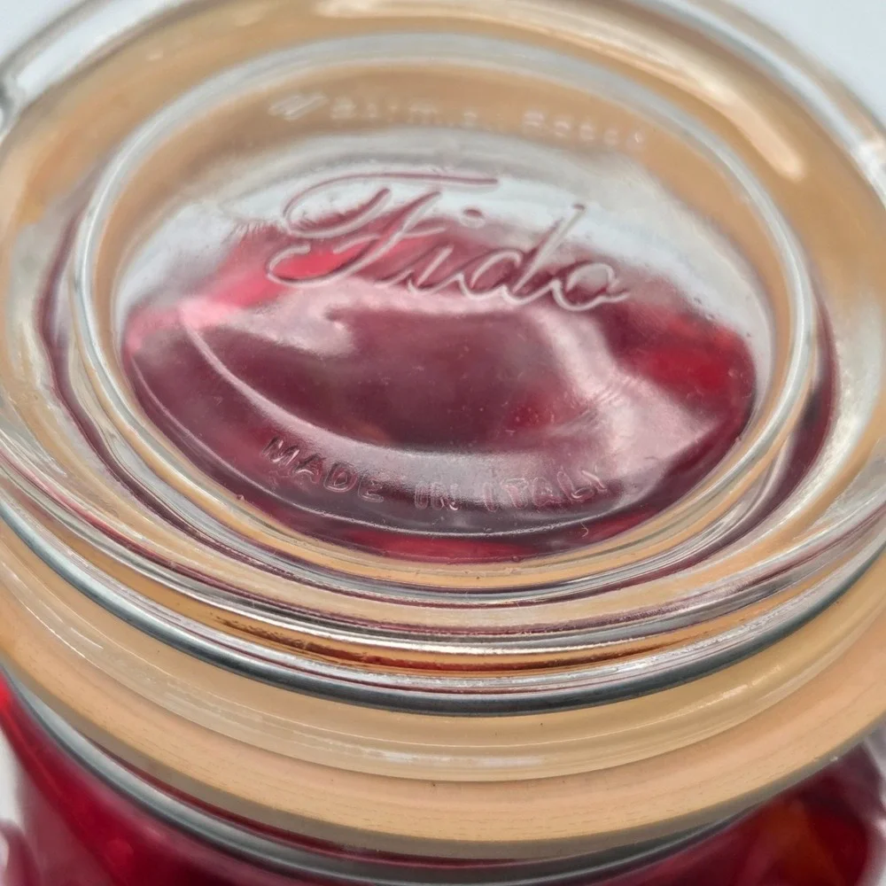 Bormioli Rocco Fido Glass Jar with Cherries‎ Candle Made in Italy  UNIQUE